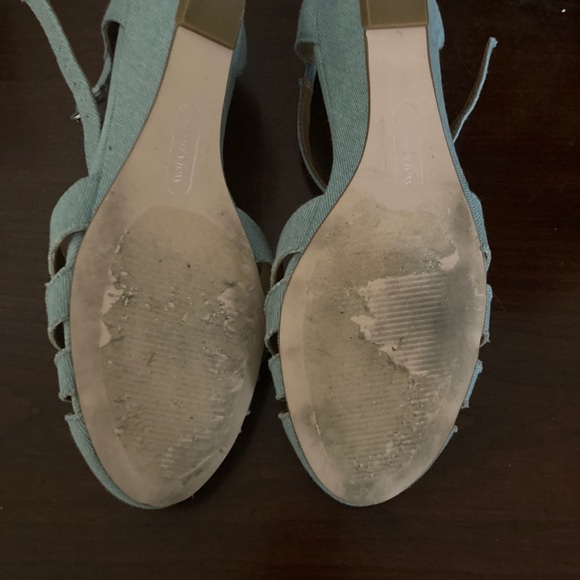 Low Wedge Denim Sandals - Picture 4 of 4